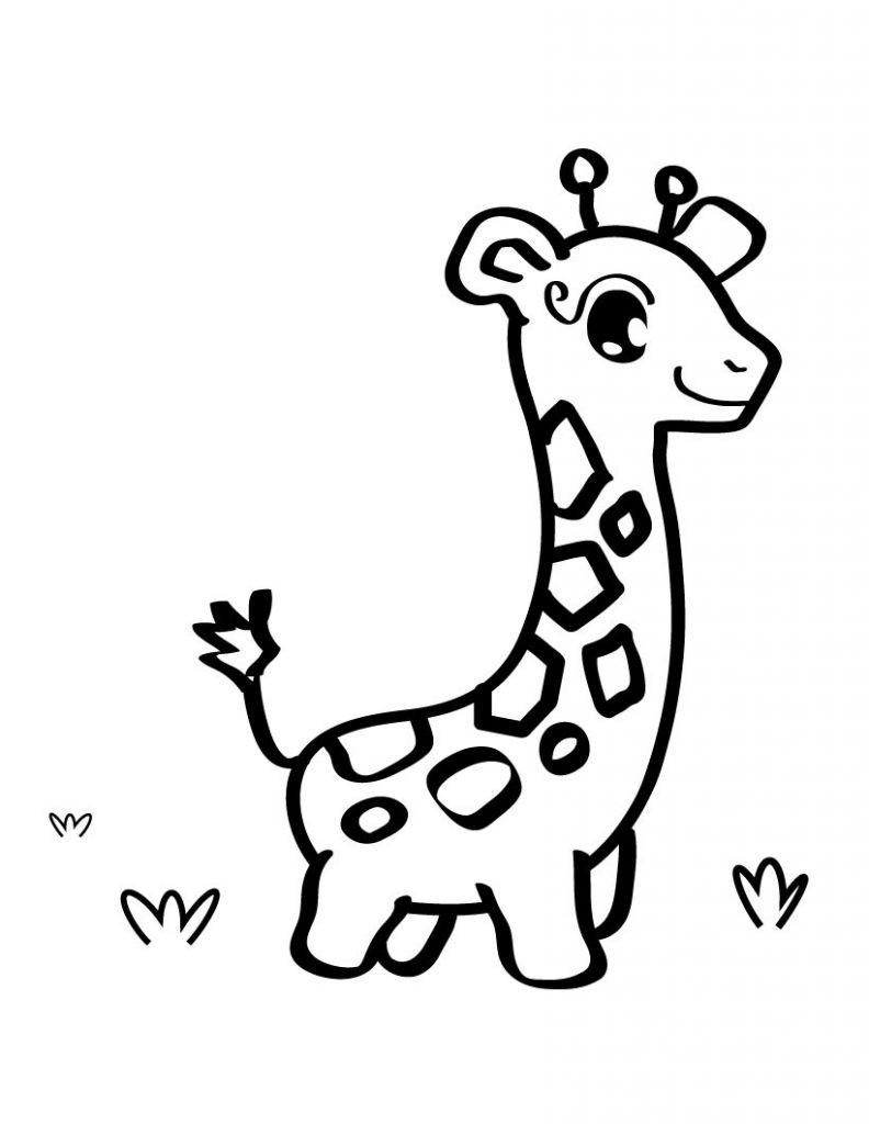 Free Coloring Pages Giraffe
 Free Printable Giraffe Coloring Pages For Kids