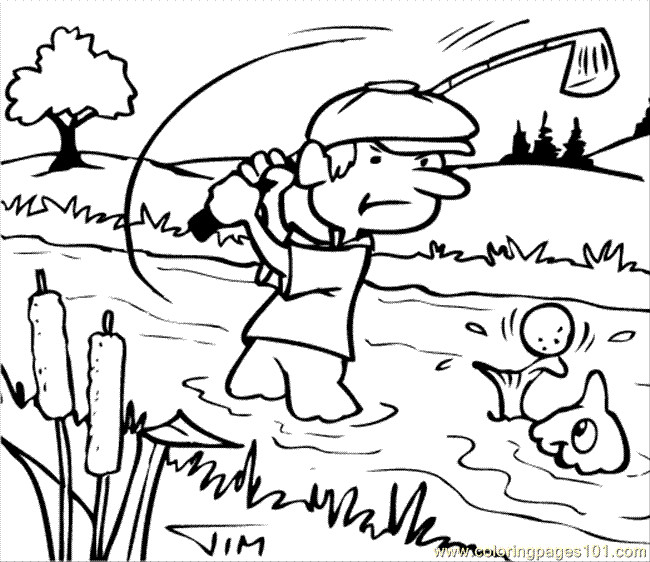 Free Coloring Pages Golf
 Golf Fish Coloring Page Free Golf Coloring Pages