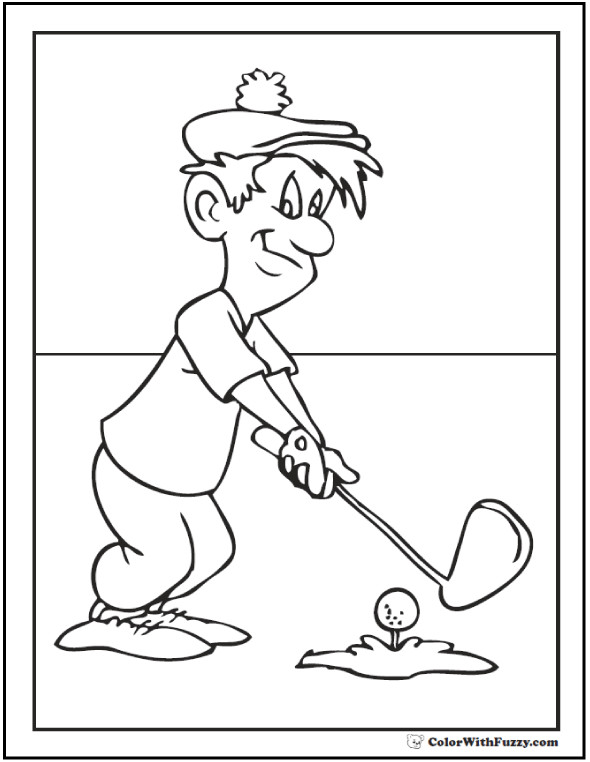 Free Coloring Pages Golf
 Golf Coloring Pages Customize And Print PDF