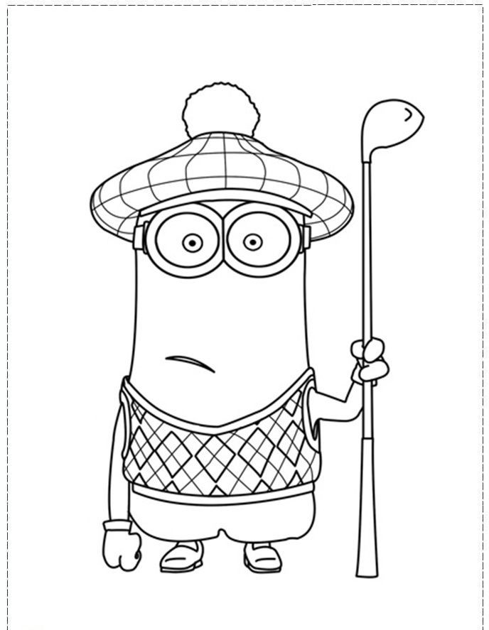 Free Coloring Pages Golf
 Minion Coloring Pages Coloring Home