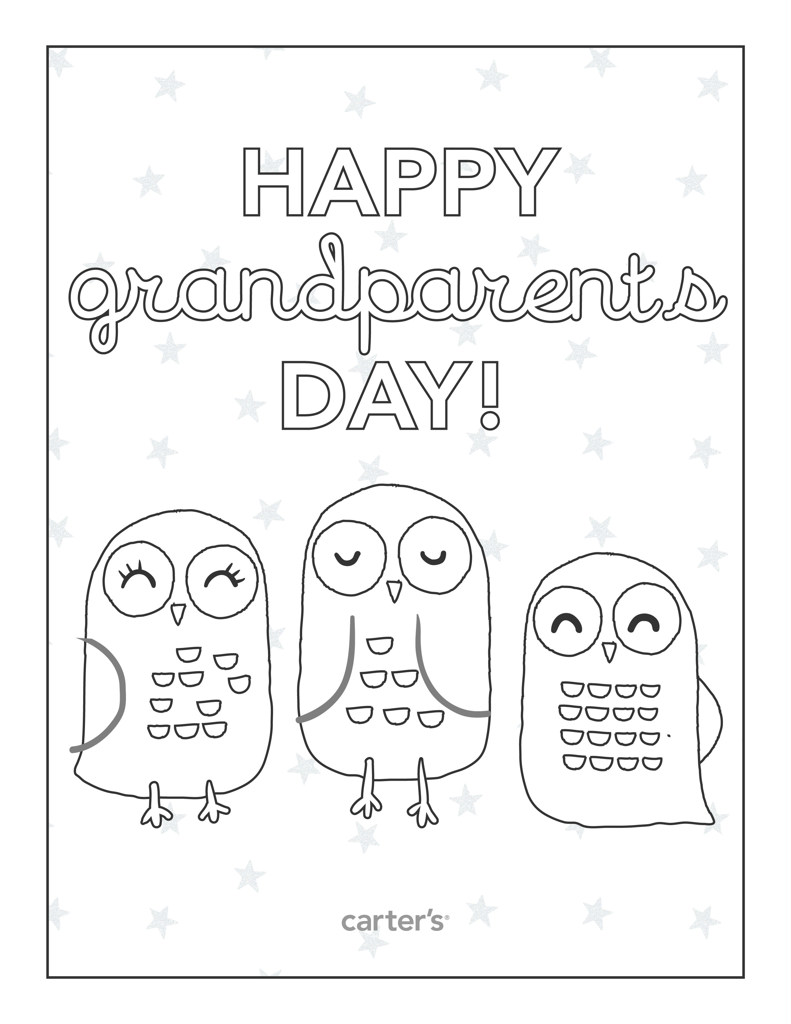 Free Coloring Pages Grandparents Day
 FREE Grandparent’s Day Coloring Pages from Carter’s