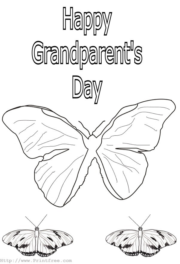 Free Coloring Pages Grandparents Day
 Grandparents Day Printable Coloring Pages Let s Celebrate