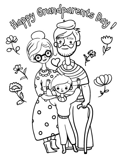 Free Coloring Pages Grandparents Day
 Free Grandparents Day Coloring Page