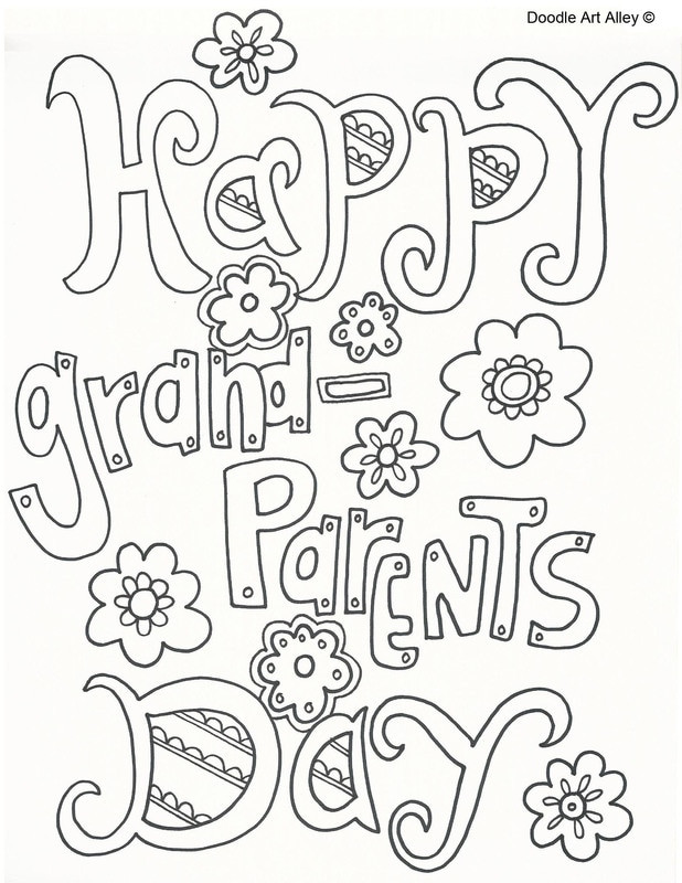 Free Coloring Pages Grandparents Day
 Grandparents Day Coloring Pages Doodle Art Alley
