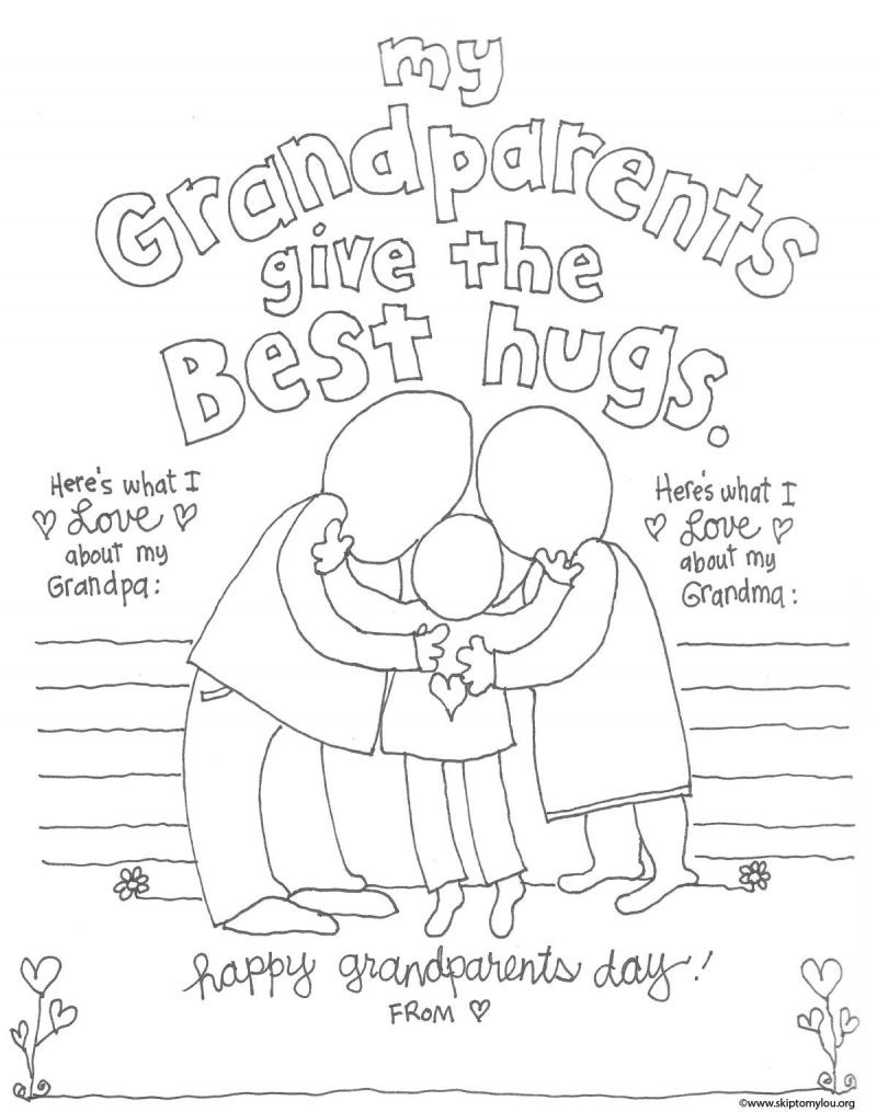 Free Coloring Pages Grandparents Day
 Grandparent Coloring Pages for Grandparents Day