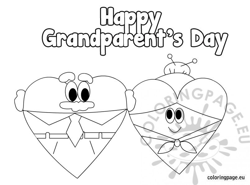 Free Coloring Pages Grandparents Day
 Happy grandparent s day coloring sheets