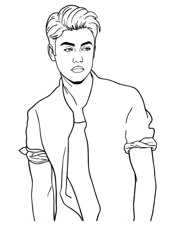 Free Coloring Pages Justin Bieber
 Justin Bieber Tour Free Coloring Pages