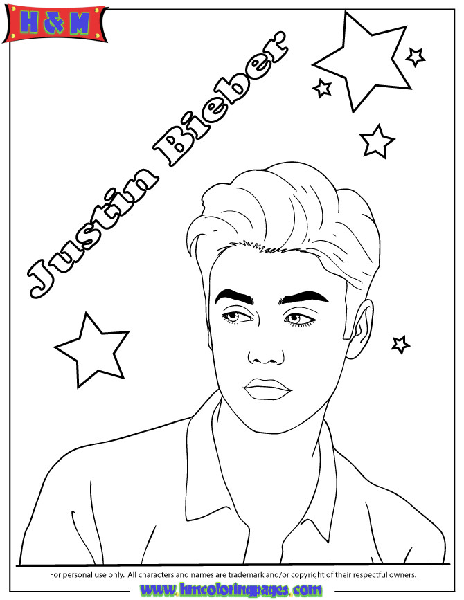 Free Coloring Pages Justin Bieber
 Justin Bieber Boyfriend Coloring Page