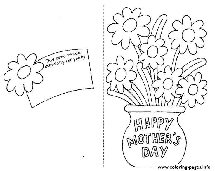 Free Coloring Pages Mothers Day
 Happy Mothers Day Card By Coloring Pages Printable