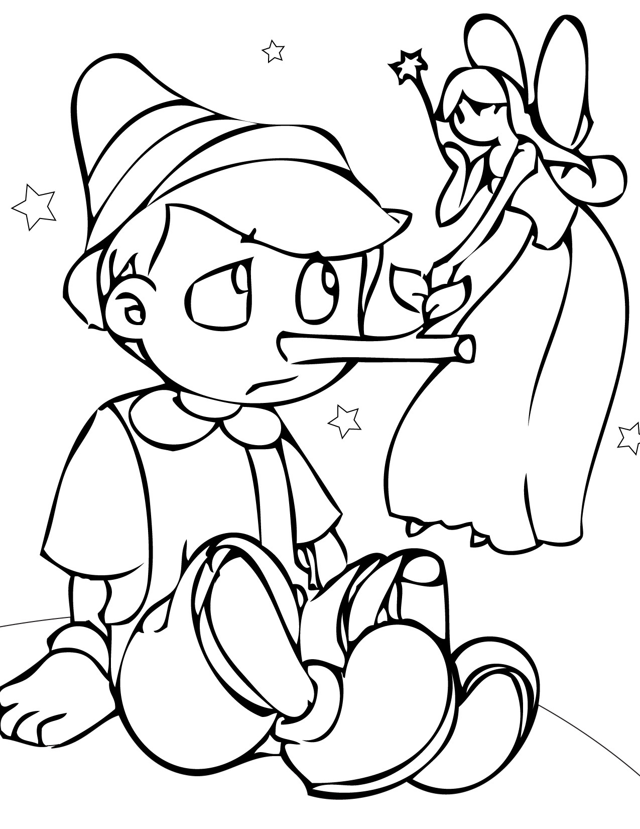 Free Coloring Pages No Printing
 Free Printable Pinocchio Coloring Pages For Kids