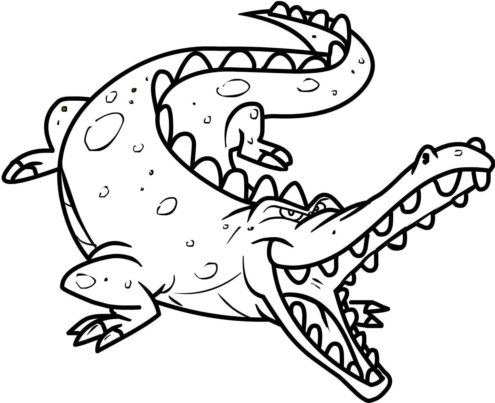 Free Coloring Pages Of Alligators
 Free Printable Crocodile Coloring Pages For Kids