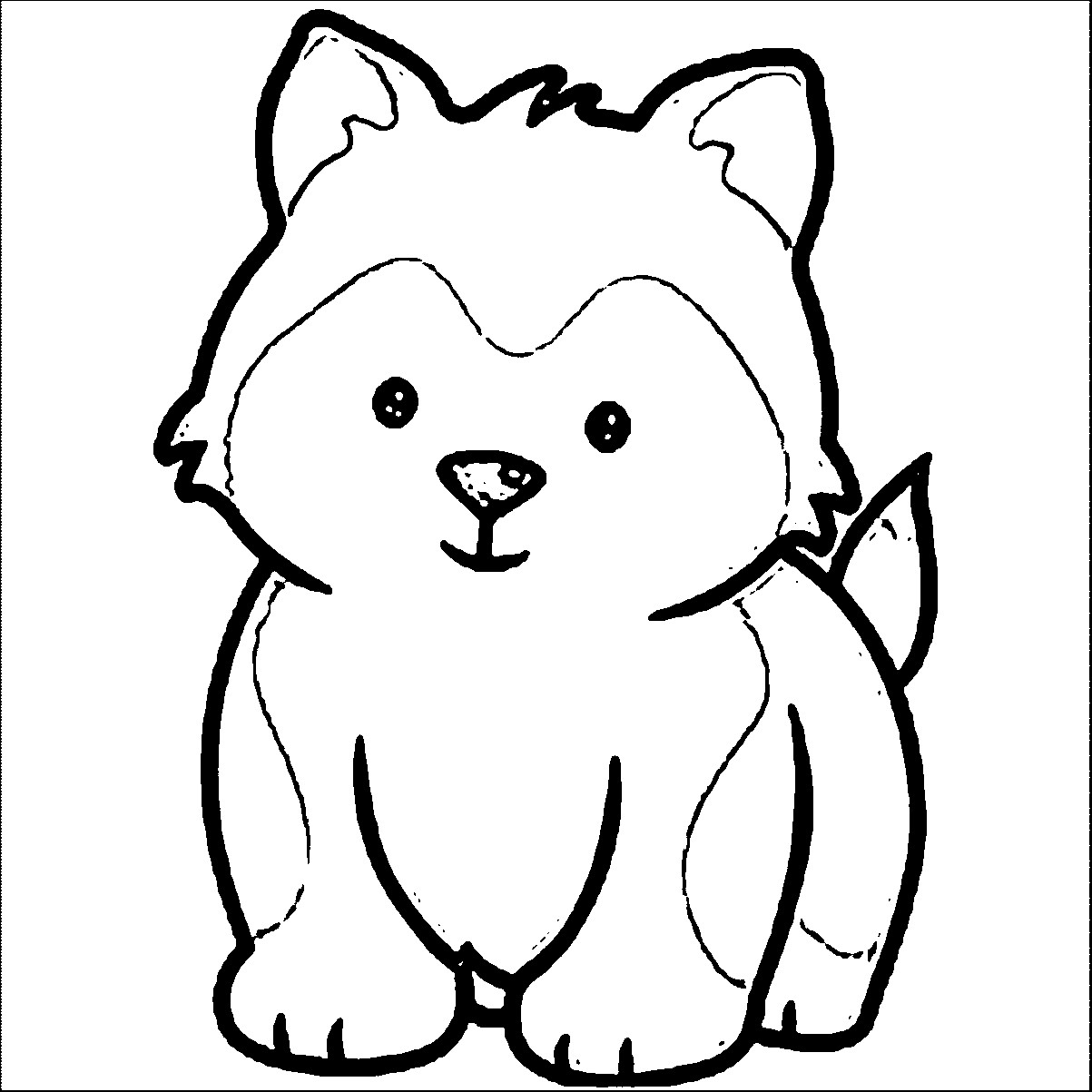 Free Coloring Pages Of Cute Puppies
 Husky Puppy Coloring Pages Printable