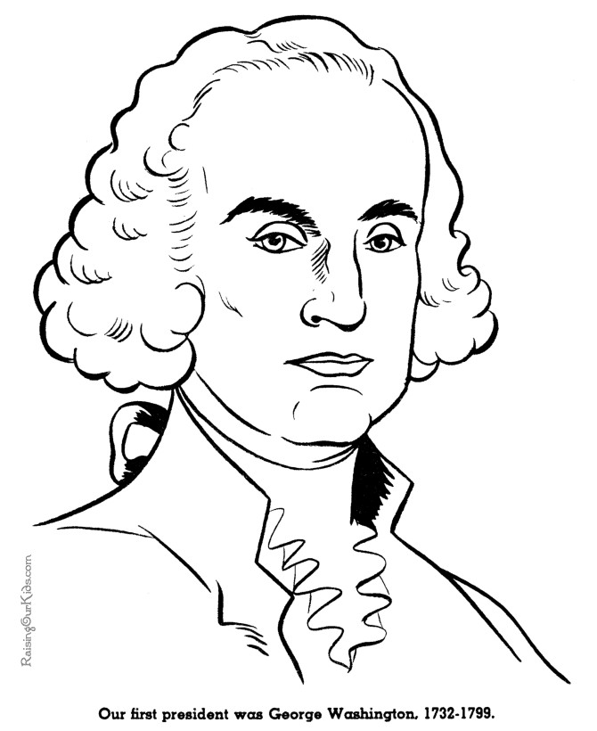 Free Coloring Pages Of George Washington
 Washington Coloring Pages