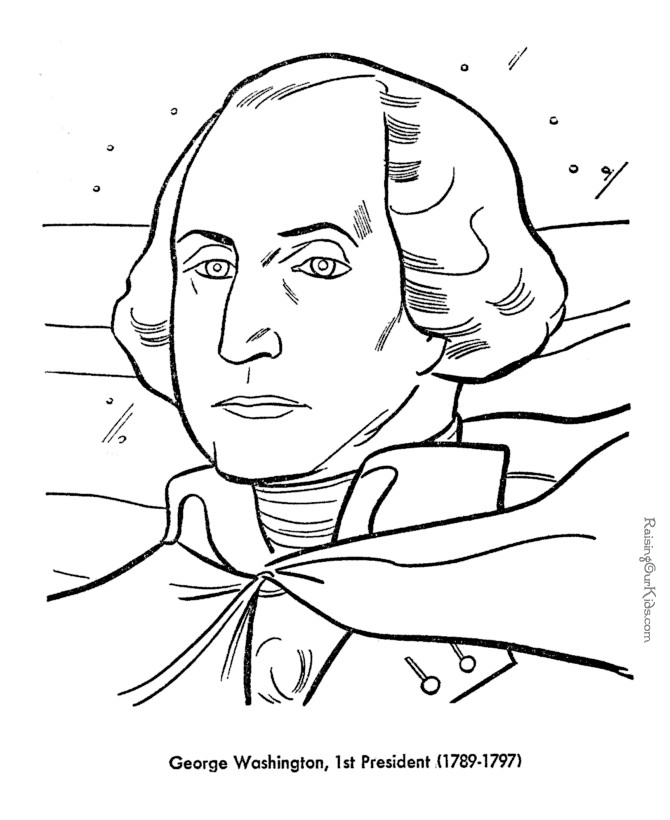 Free Coloring Pages Of George Washington
 George Washington Coloring pages Free and Printable