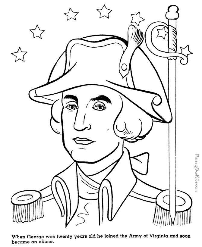 Free Coloring Pages Of George Washington
 General George Washington coloring page 018