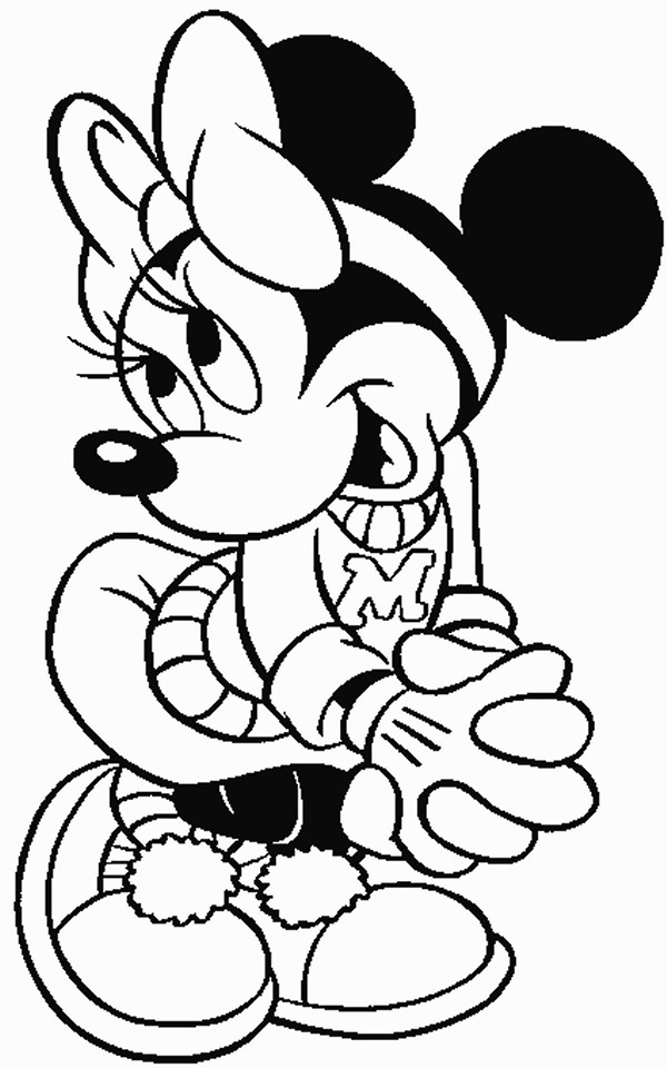 Free Coloring Pages Of Minnie Mouse
 Coloring Pages Free Printable Disney Minnie Mouse Cartoon