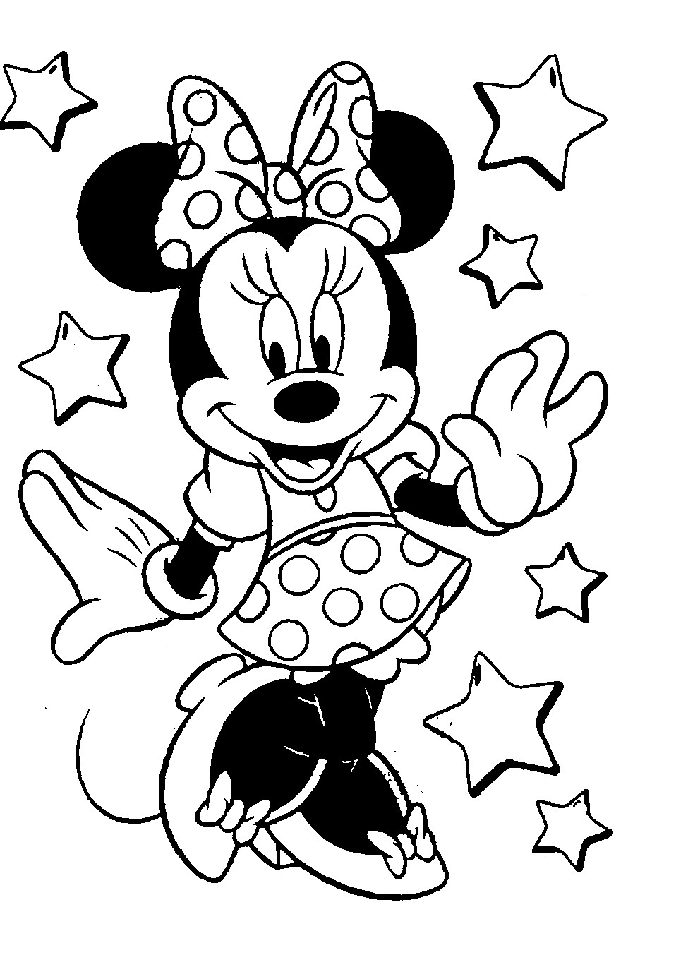 Free Coloring Pages Of Minnie Mouse
 Minnie Mouse Coloring Pages To Print For Free