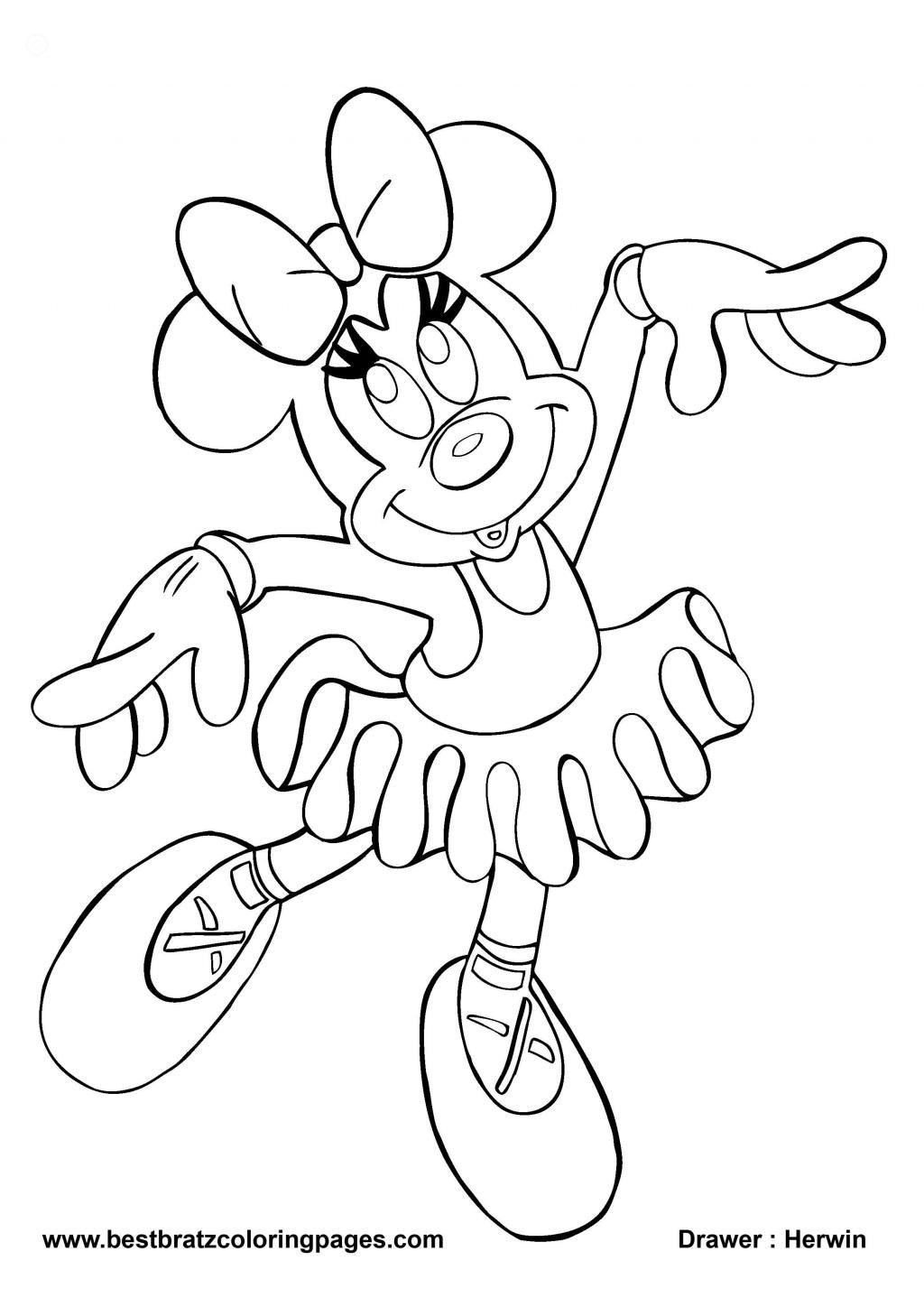 Free Coloring Pages Of Minnie Mouse
 Minnie Mouse Coloring Pages Disney Bestofcoloring