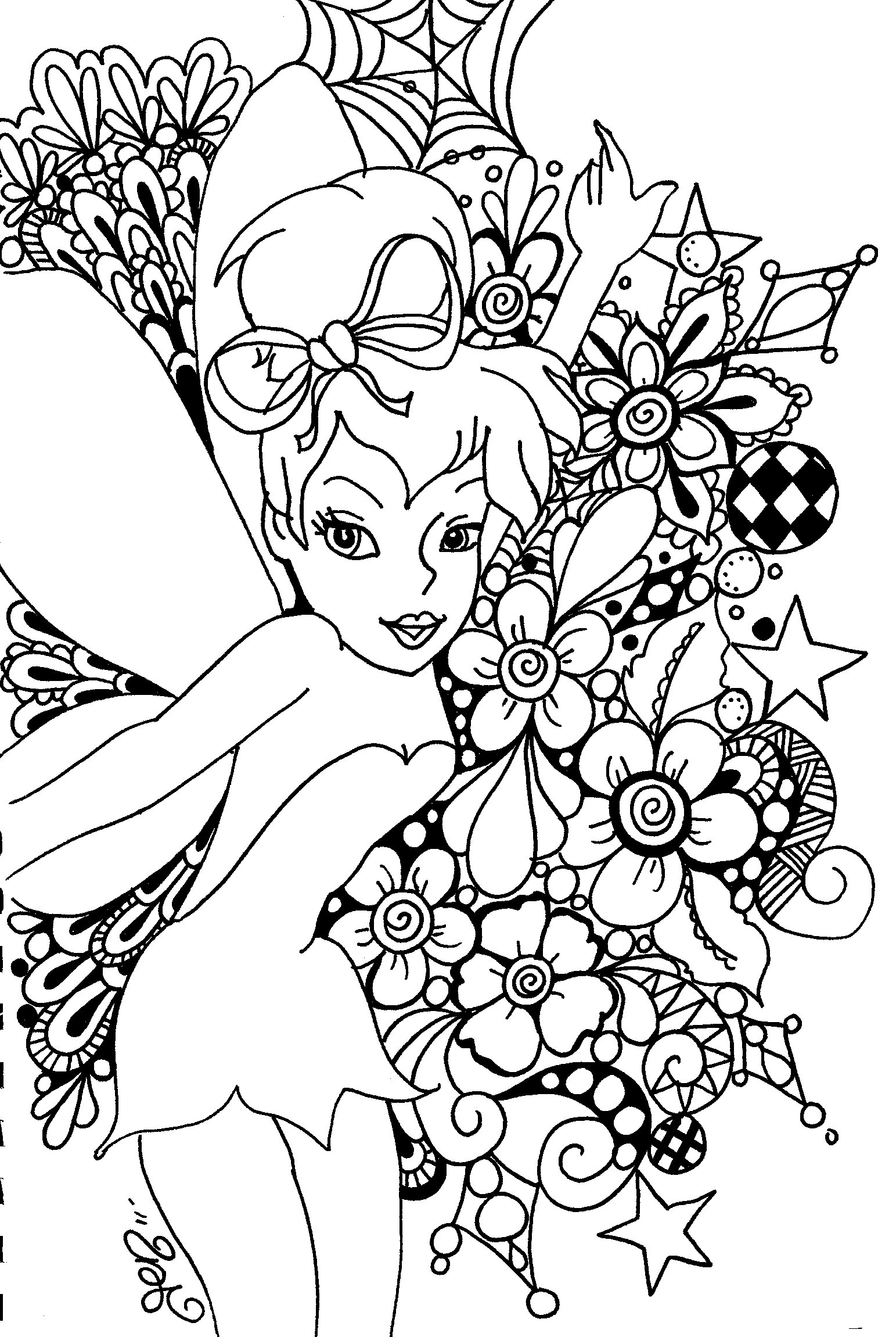 Free Coloring Pages Online Adults
 Free Printable Tinkerbell Coloring Pages For Kids