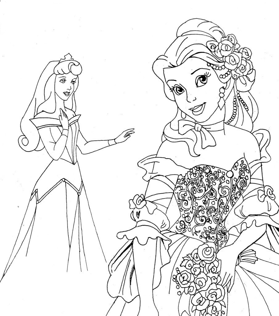 Free Coloring Pages Princesses
 Free Printable Disney Princess Coloring Pages For Kids