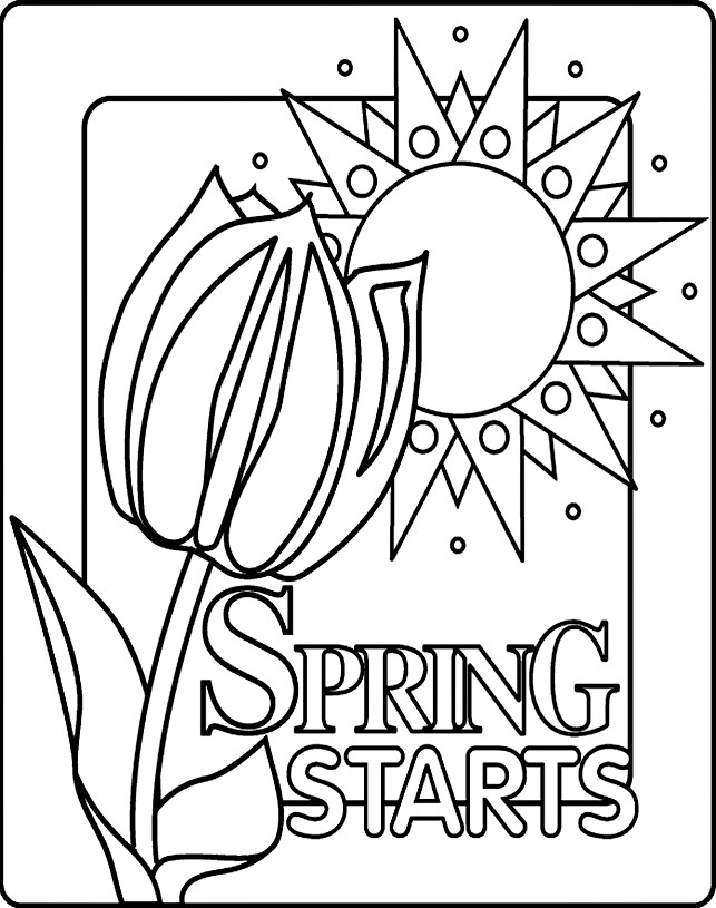 Free Coloring Pages Spring Time
 Springtime Coloring Pages