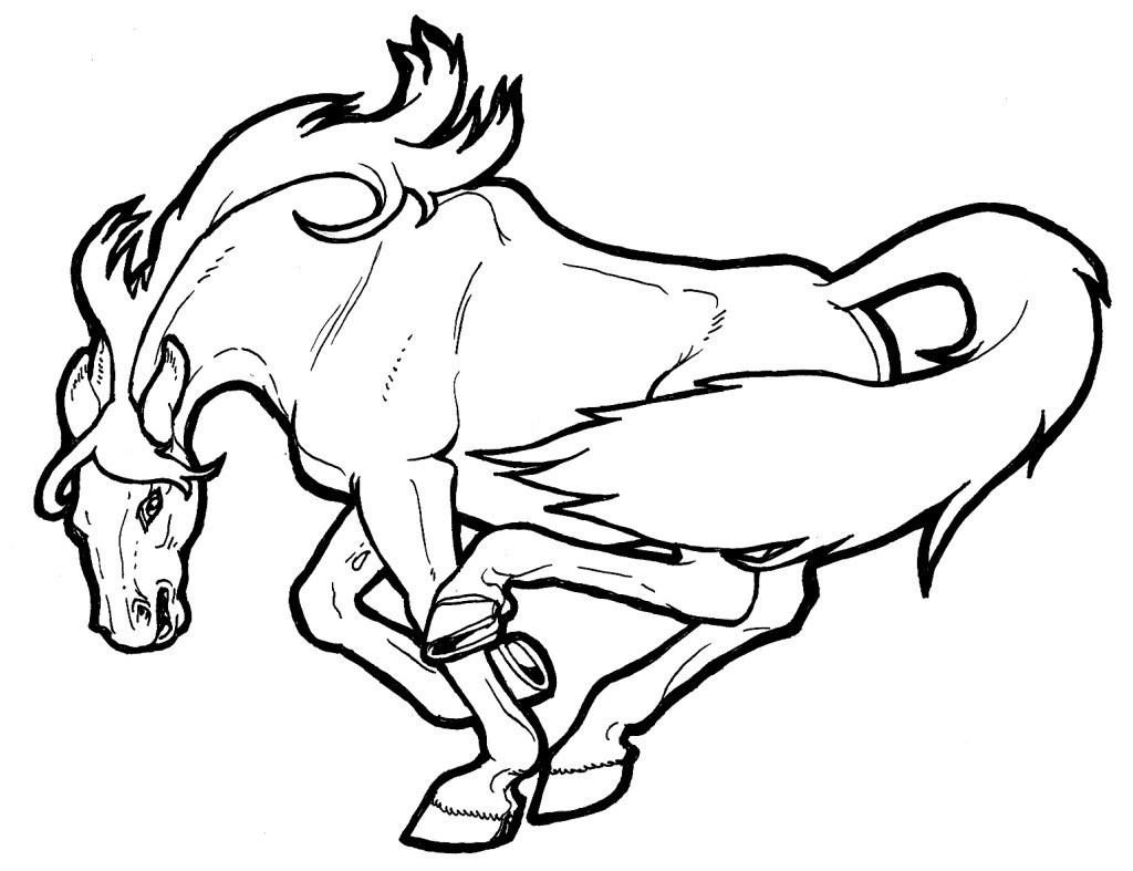 Free Coloring Pages Wild Horses
 Mustang Wild Horse Coloring Page Free Printable Coloring