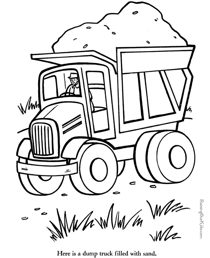 Free Coloring Sheets Construction Trucks
 Construction Vehicles Coloring Pages Coloring Home