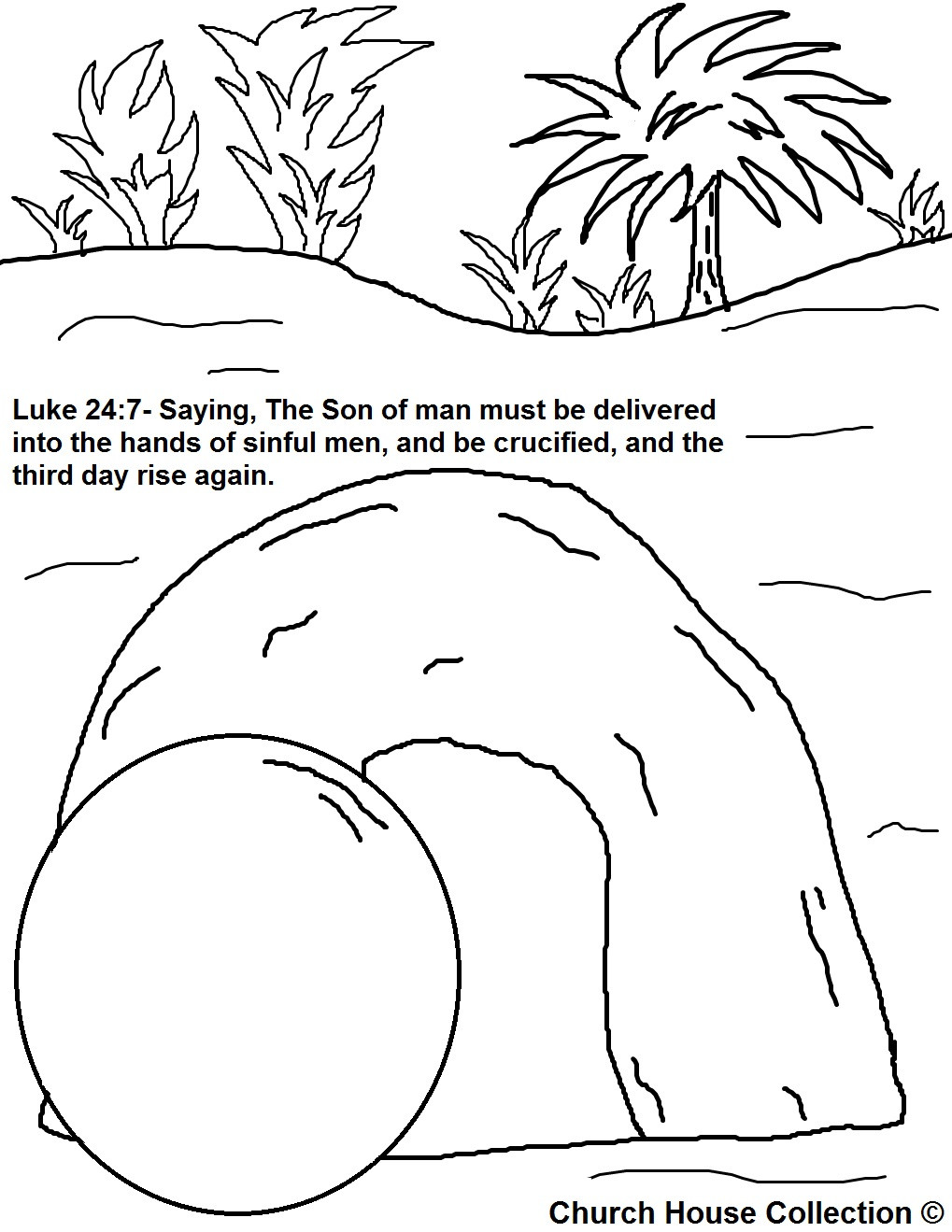 Free Coloring Sheets Easter Church Kids
 Church House Collection Blog Christian Easter Coloring Pages