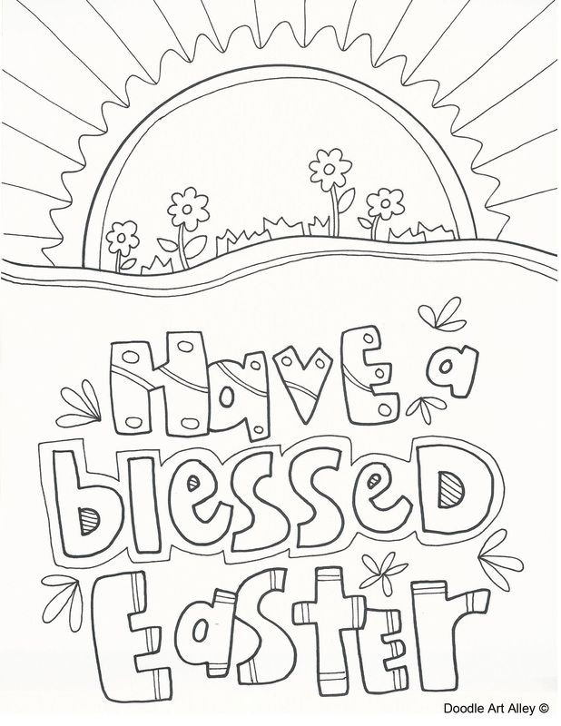 Free Coloring Sheets Easter Church Kids
 17 Best images about Religious Doodles on Pinterest