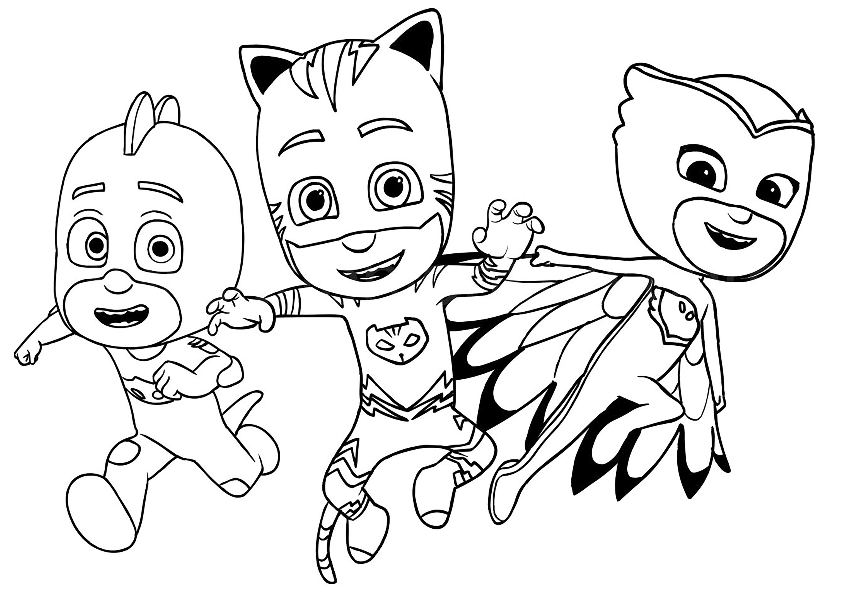 Free Coloring Sheets For Boys Pj Mask
 Pj masks to print for free PJ Masks Kids Coloring Pages