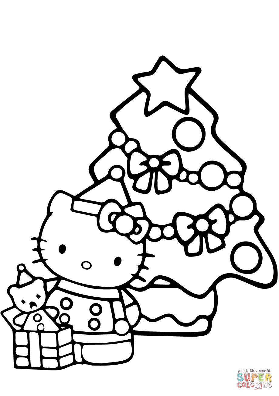 Free Coloring Sheets For Christmas To Print
 Hello Kitty Christmas Coloring Pages Free Print The Art