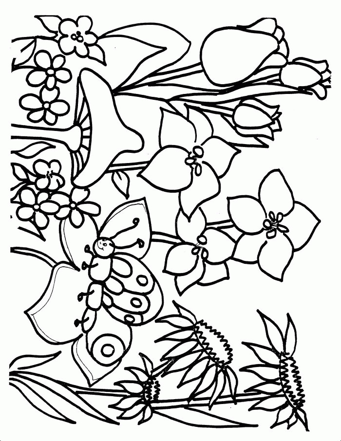 Free Coloring Sheets For Kids For Spring
 Springtime To Color AZ Coloring Pages