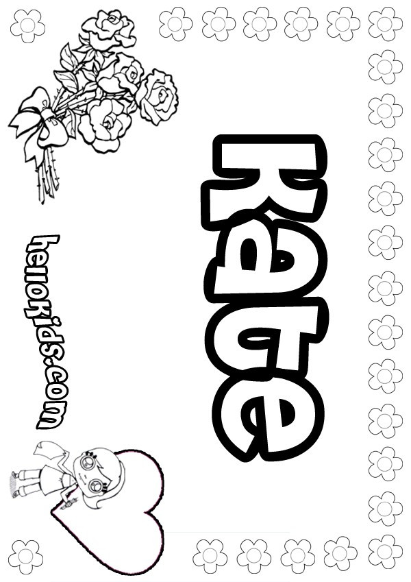 Free Coloring Sheets For Kids Kate Dicamillo
 Kate coloring pages Hellokids