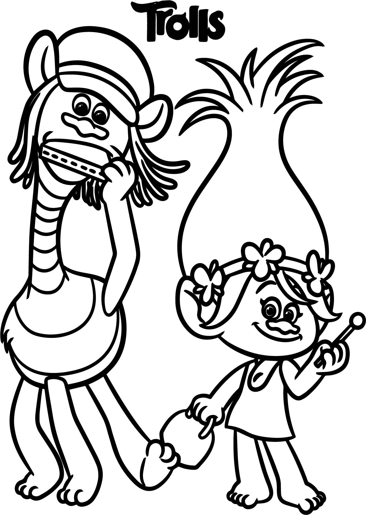 Free Coloring Sheets For Kids Trolls
 Trolls coloring pages
