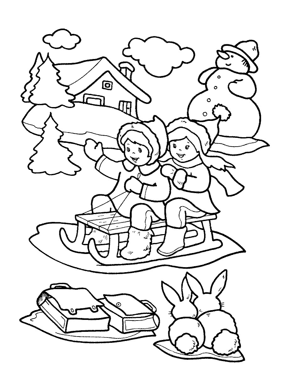 Free Coloring Sheets For Kids Winter
 Free Printable Winter Coloring Pages