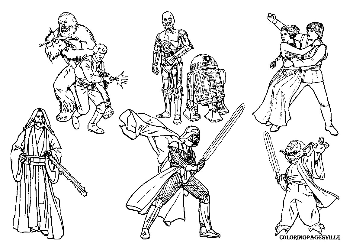 Free Coloring Sheets For Star Wars
 Star Wars Coloring Pages Free Printable Star Wars