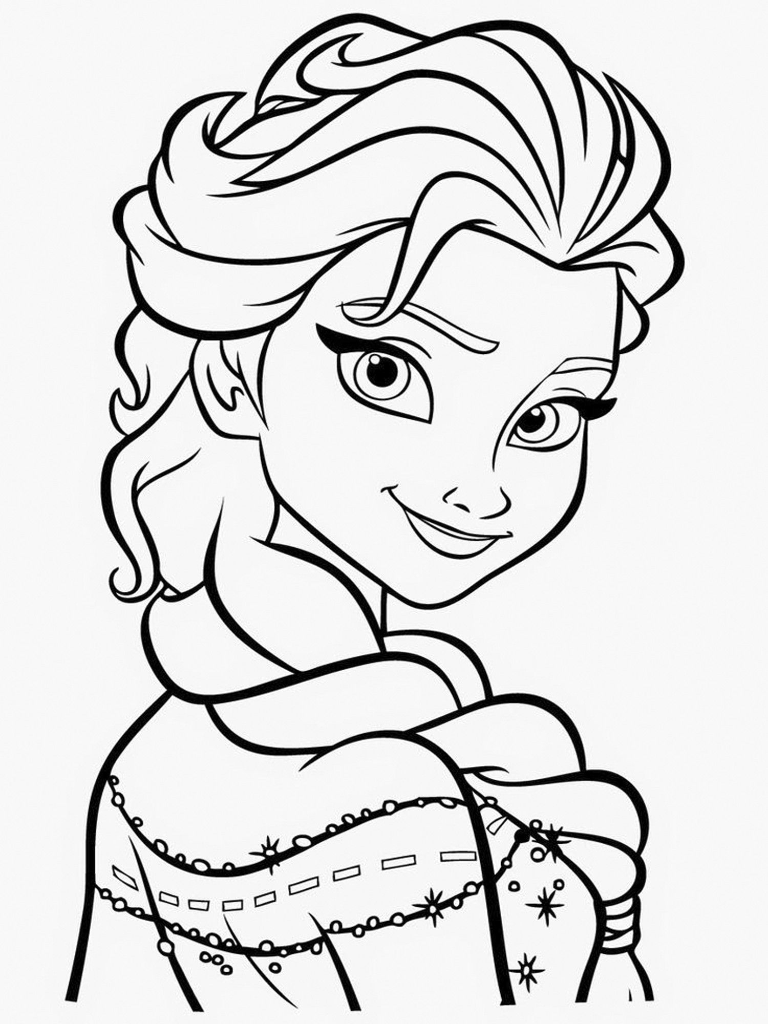 Free Coloring Sheets Girls
 frozen coloring pages for girls