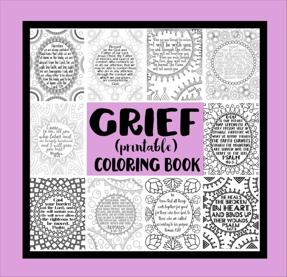 Free Coloring Sheets Grief Kids
 Grief Coloring Book forting Scriptures Grief Process