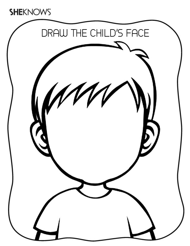 Free Coloring Sheets Of A Blank Face For Kids
 Create the Face Page Free Printable Coloring Pages