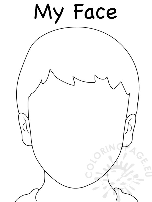 Free Coloring Sheets Of A Blank Face For Kids
 Face Blank Boy Template