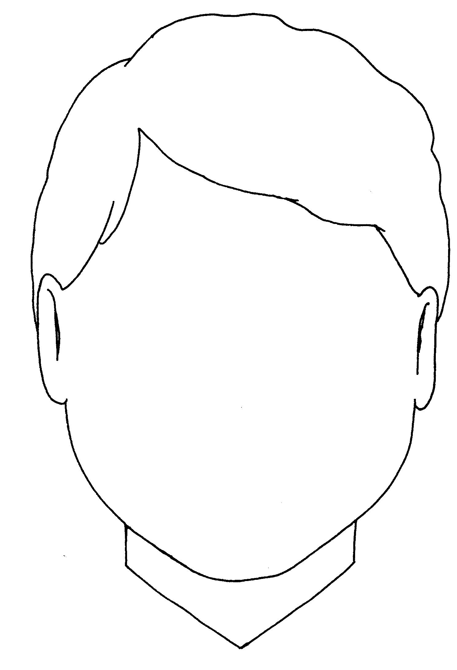 Free Coloring Sheets Of A Blank Face For Kids
 Blank Boy Face Colouring Coloring Pages Quoteko