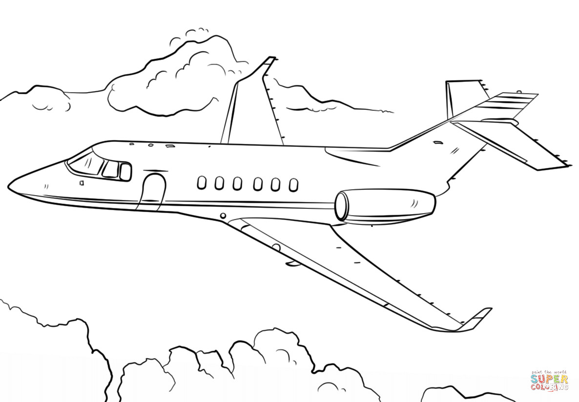 Free Coloring Sheets Of Airplanes
 Jet Airplane coloring page