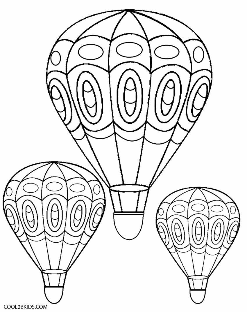 Free Coloring Sheets Of Balloons
 Printable Hot Air Balloon Coloring Pages For Kids