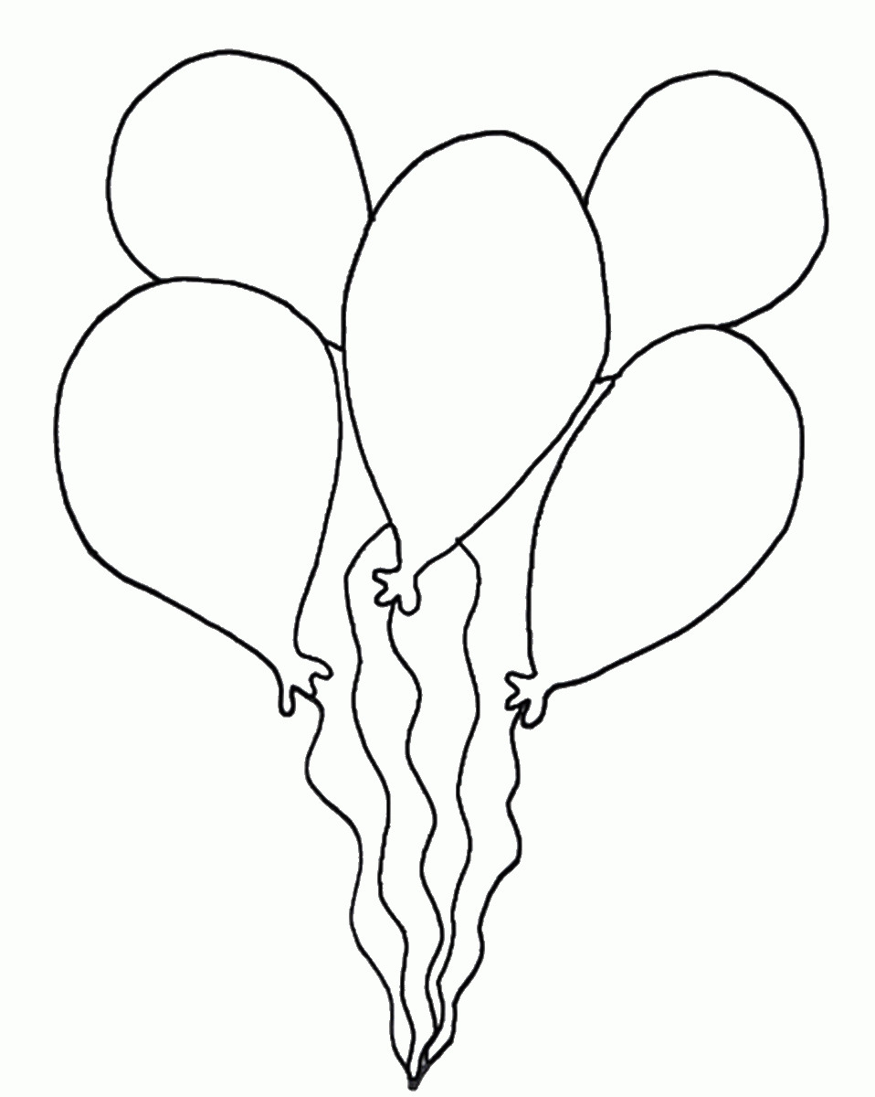 Free Coloring Sheets Of Balloons
 Balloons Coloring Pages