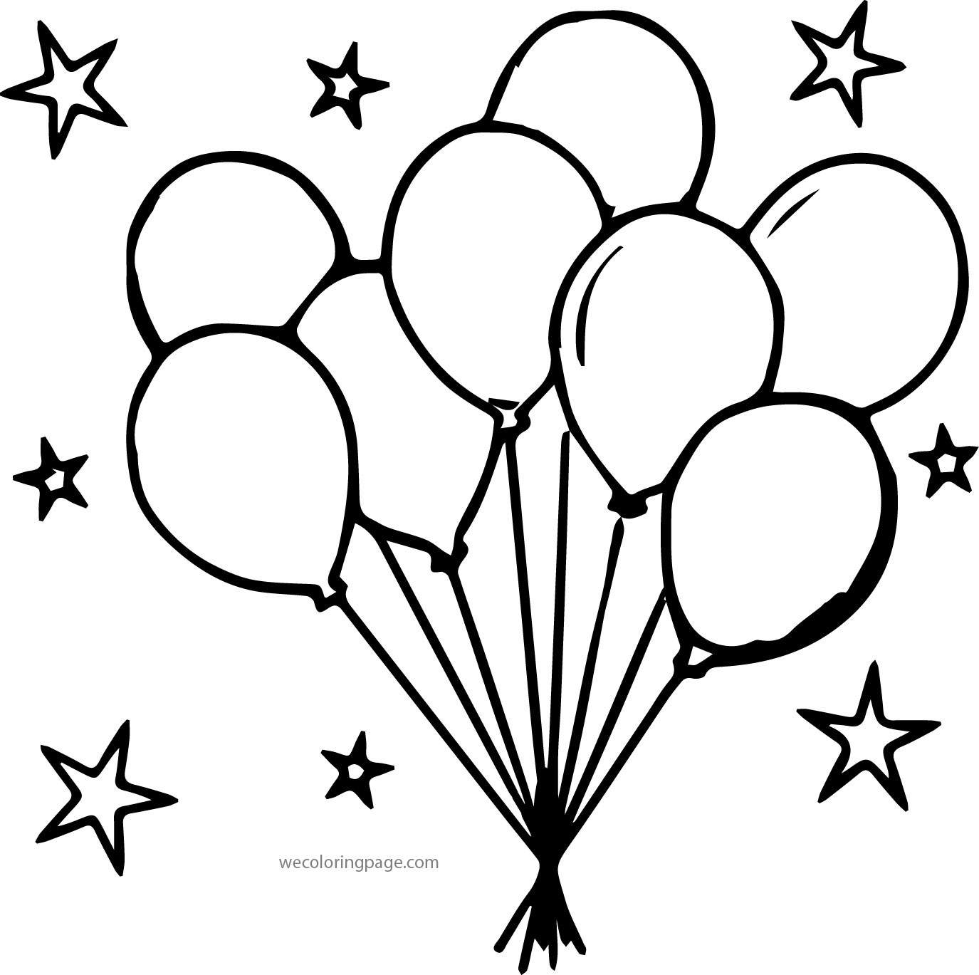 Free Coloring Sheets Of Balloons
 Party Balloons Coloring Pages