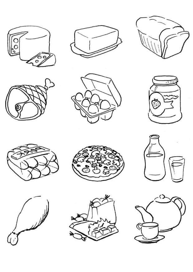 Free Coloring Sheets Of Food
 Free Printable Food Coloring Pages For Kids