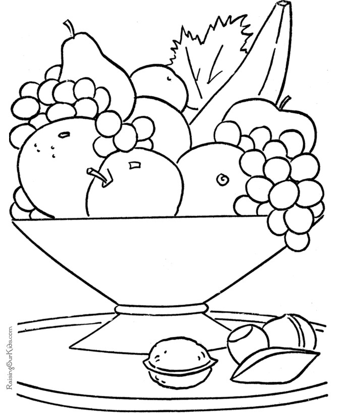 Free Coloring Sheets Of Food
 Free Printable Food Coloring Pages For Kids