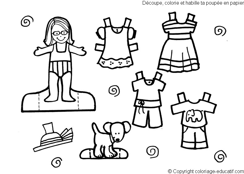 Free Coloring Sheets Of Kids Dressed In Career Clothing
 Coloring Dress Coloring Pages Clothes Kids Printables