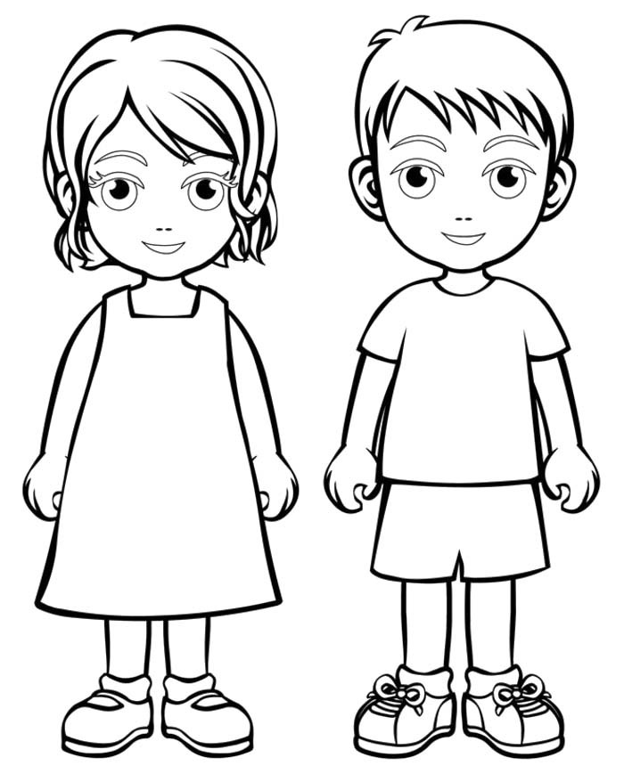 Free Coloring Sheets Of Kids Dressed In Career Clothing
 Coloring Pages People For Kids Coloring Home