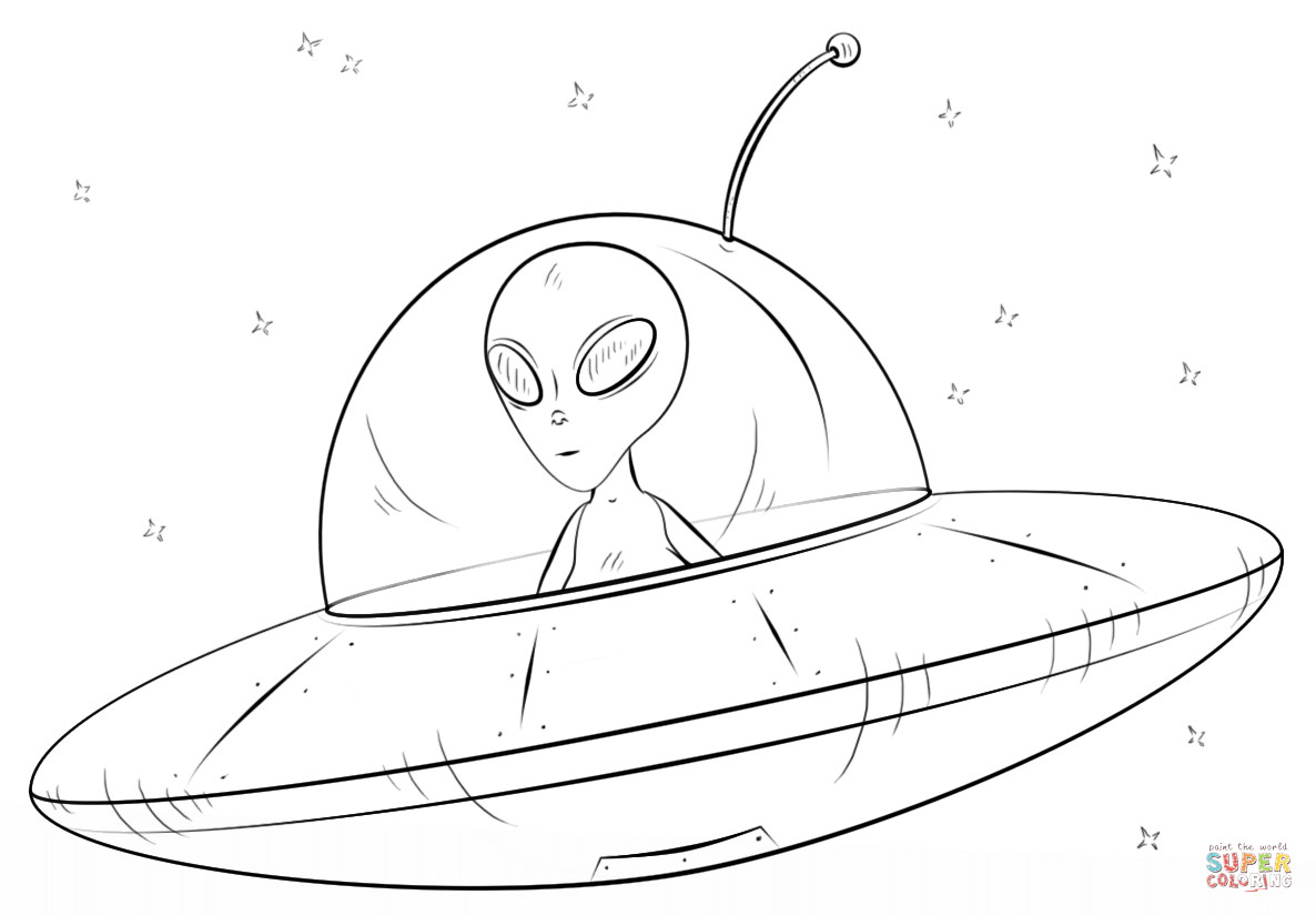 Free Coloring Sheets Space Ship
 Mysterious Alien Spaceship Coloring Pages Picolour
